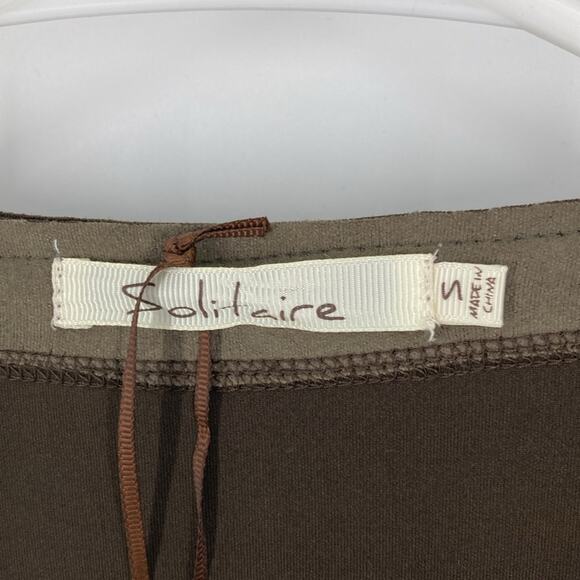 Solitaire Womens Olive Green Microsuede Open Front Jacket Coat Small New - Picture 5 of 16